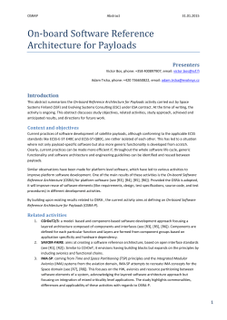 On-board Software Reference Architecture for