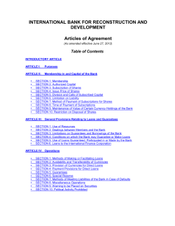 Articles of Agreement