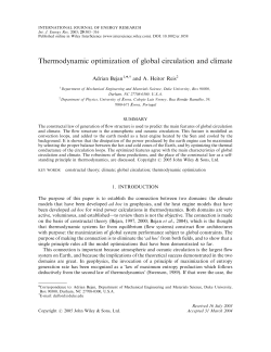 Thermodynamic optimization of global