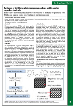 Synthesis of MgO templated mesoporous carbons and its use for