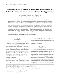 Severe Bradycardia Induced by Neostigmine Administration in a