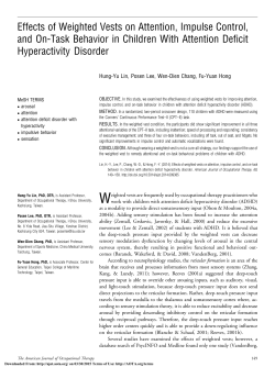 Effects of Weighted Vests on Attention, Impulse Control, and On