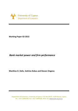Bank market power and firm performance