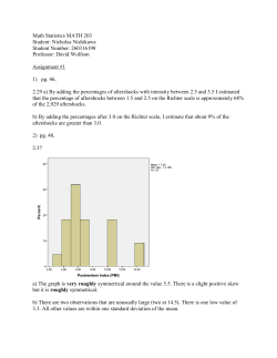 Math Statistics MATH 203 Student: Nicholas Nishikawa Student