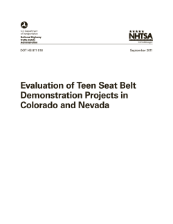 Evaluation of Teen Seat Belt Demonstration Projects in