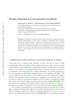 Droplet Ripening in Concentration Gradients