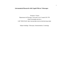 Astronomical Research with Liquid Mirror Telescopes