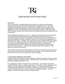 Data Security and Privacy Policy