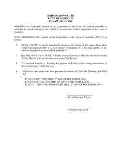 Town of Goderich Zoning By-law Amendment 147-2016