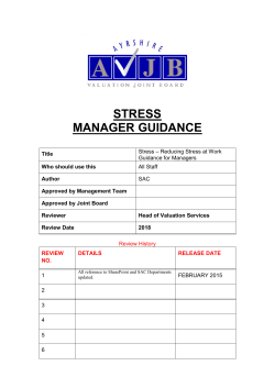 Who is Susceptible to Stress - Ayrshire Valuation Joint Board