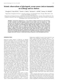 D.R. MacAyeal - Department of Climate and Space Sciences and