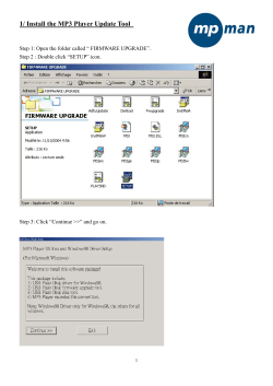 Install the MP3 Player Update Tool