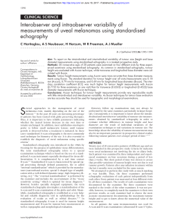 Interobserver and intraobserver variability of measurements of uveal