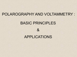 POLAROGRAPHY AND VOLTAMMETRY : BASIC PRINCIPLES