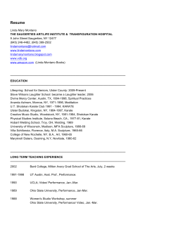 Resume - Linda Mary Montano