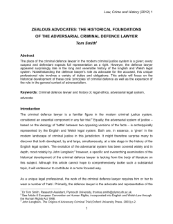 zealous advocates: the historical foundations