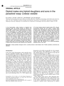 Diploid males sire triploid daughters and sons in the parasitoid wasp