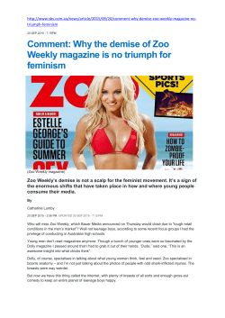 Comment: Why the demise of Zoo Weekly magazine is no triumph