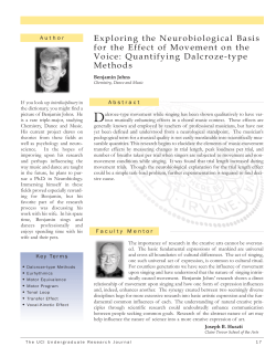 Exploring the Neurobiological Basis for the Effect of Movement on