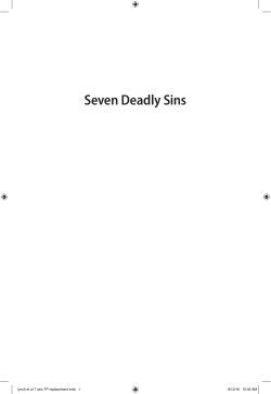 Seven Deadly Sins - Carolina Academic Press