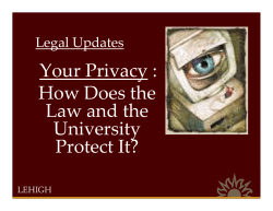 Privacy - Office of the General Counsel