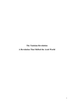 The Tunisian Revolution A Revolution That Shifted the Arab World