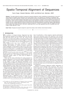 Spatio-temporal alignment of sequences