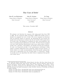 The Cost of Debt