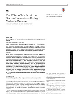 The Effect of Metformin on Glucose Homeostasis During Moderate
