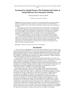 Facebook for Global Protest: The Potential and Limits of Social