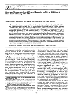 Influence of Consanguinity and Maternal Education on Risk of