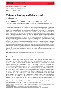 Private schooling and labour market outcomes