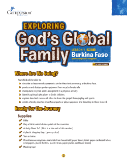 LESSON 1 PART 1 Burkina F&tilde;so