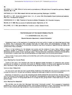 Quarterly, 30, 11-20. O`DONOGHUE, DH 1962. Treatment of injuries