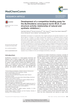 Development of a competitive binding assay for