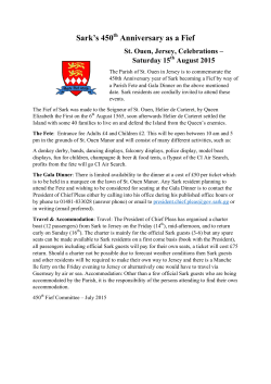 Notice Sark`s 450th Fief