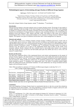 Methodological aspects of determining nitrogen fixation of different