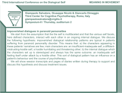 Third International Conference on the Dialogical Self MEANING IN