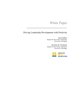Driving Leadership Development with Positivity