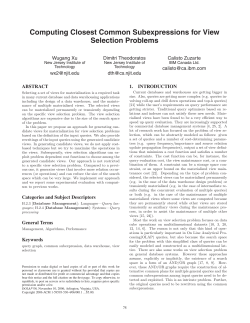 Computing Closest Common Subexpressions for View Selection
