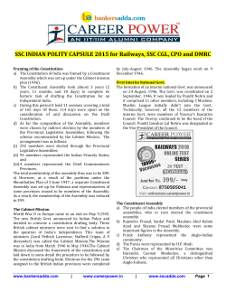 Indian Polity Capsule for SSC