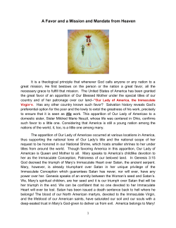 A Favor and a Mission and Mandate from Heaven