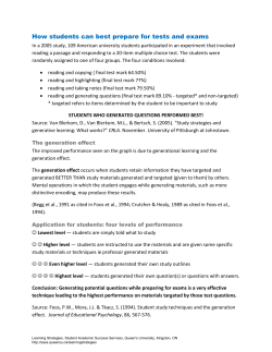 How and Why to Self-Test Effectively