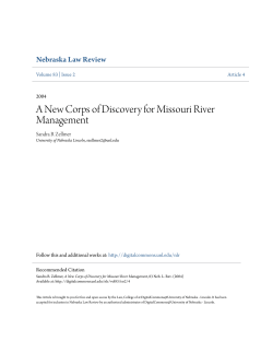 A New Corps of Discovery for Missouri River Management