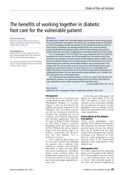The benefits of working together in diabetic foot