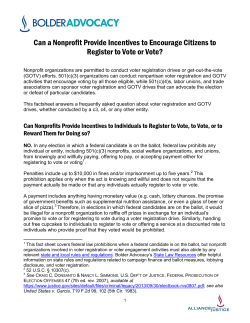 Can a Nonprofit Provide Incentives to Encourage