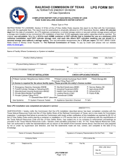 LPG Form 501 - Railroad Commission