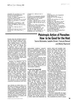 Pleiotropic Action of Parasites: How to be Good for the Host