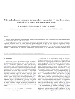 Nitro radical anion formation from nitrofuryl substituted 1,4