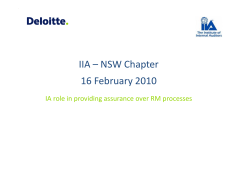 IIA &ndash; NSW Chapter 16 February 2010